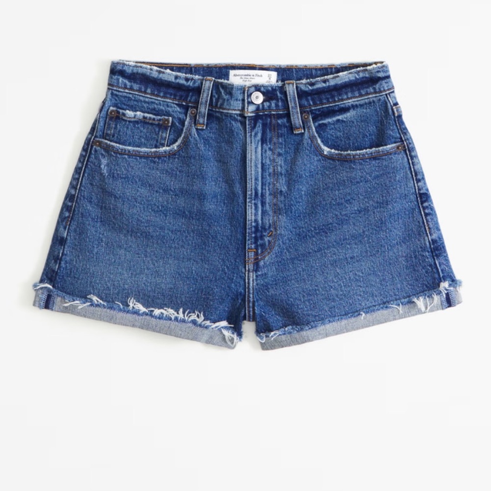 Curve love high rise mom shorts! medium wash!